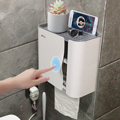 トイレティッシュボックストイレ防水壁掛け式トイレットペーパーロール紙抜き穴なし衛生紙ボックス石力
