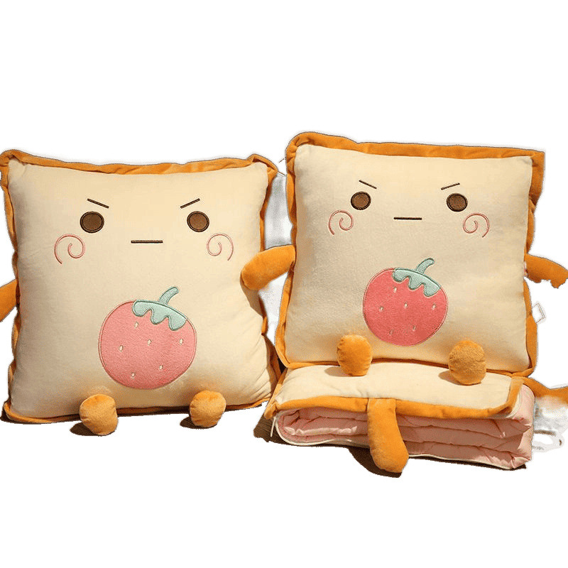 almohada de siesta, manta de doble propósito, colcha de cama gruesa, sofá plegable de oficina, coche de almohada, envío gratuito.