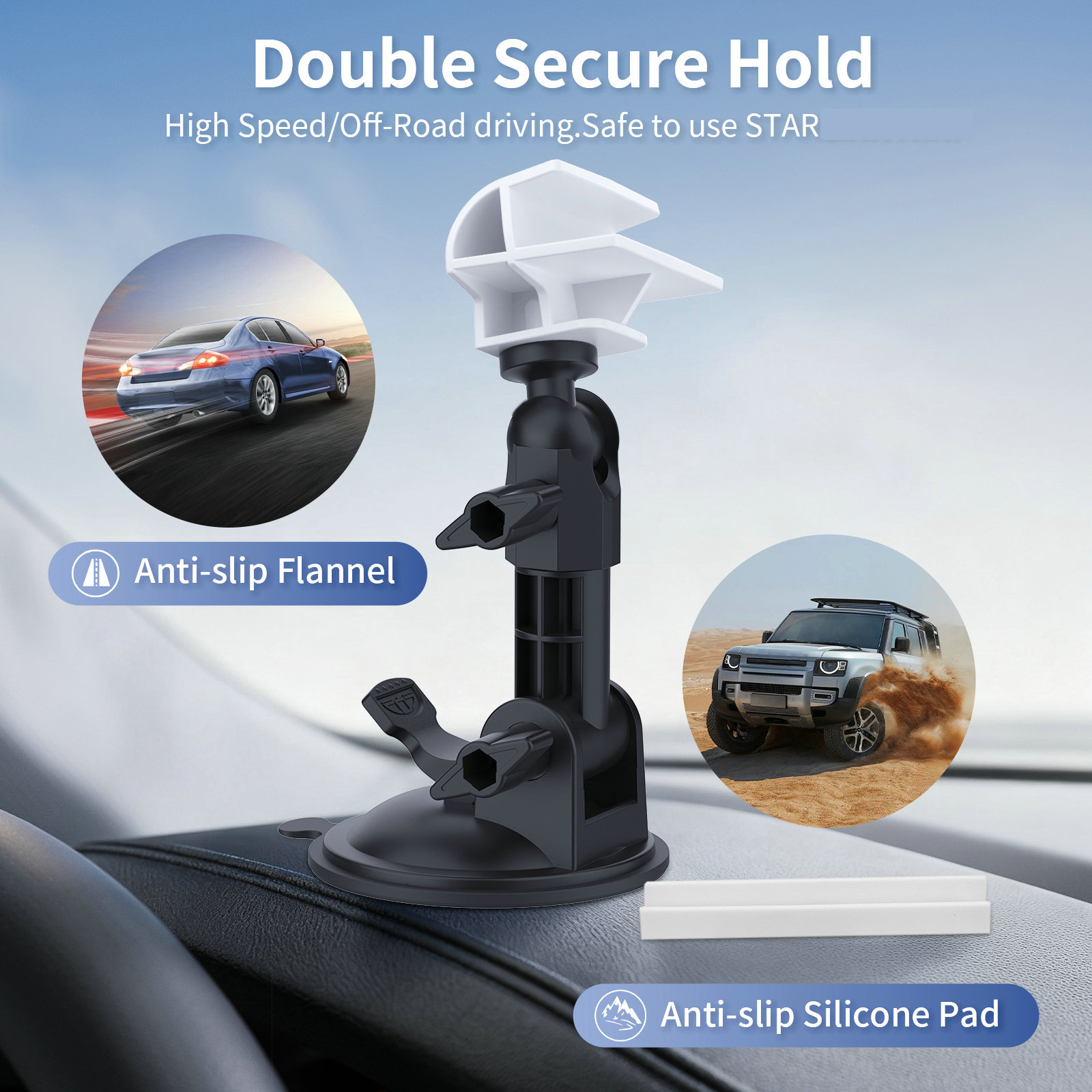 Cross-Border In-Stock Universal Car Roof Rack Bracket Suction Cup Dashboard Windshield Mini Center Console