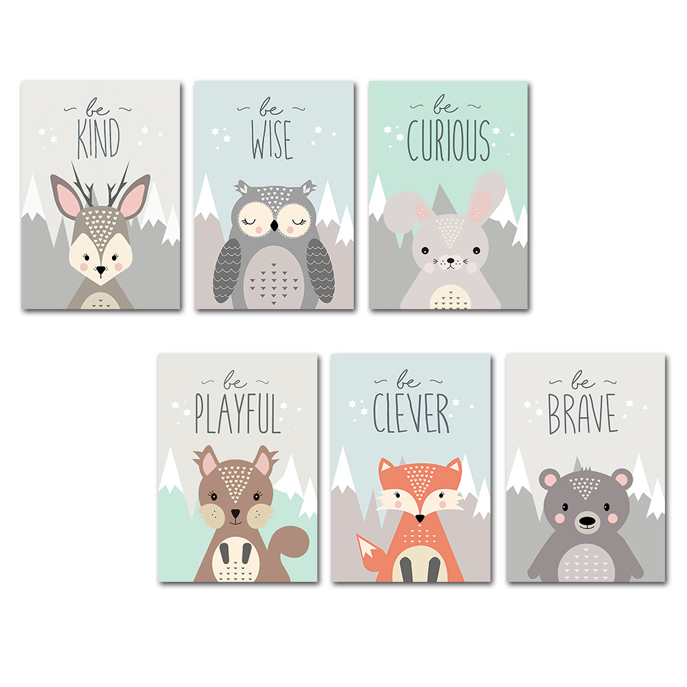 Amazon lovely animal rabbit Canvas painting a living room bedroom Nursery Art Decorative painting