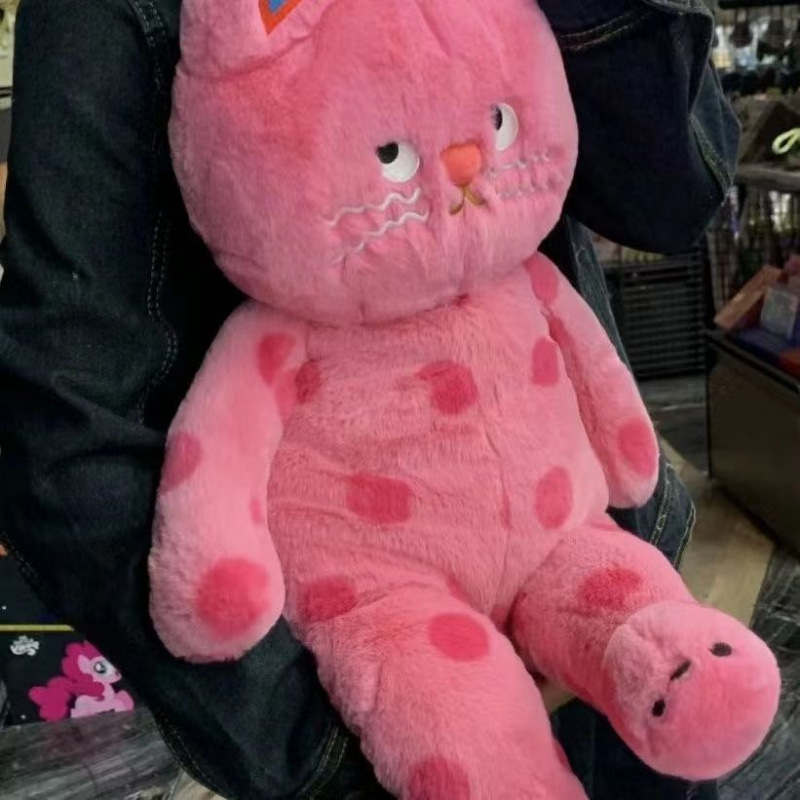 귀여운 웨이브 도트 뜨거운 고양이 베개 쿠션 인형 인형 생일 선물로 작은 빨간 책