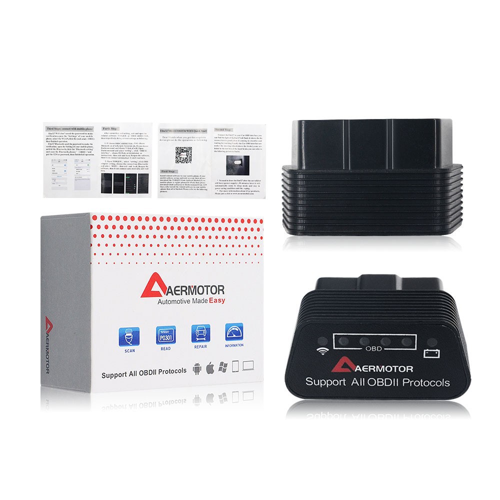 Aermotor WIFI elm327 V1.5 OBD2 汽车故障诊断检测仪 OBD ELM327