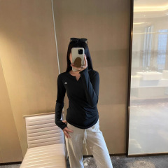 alo2025秋季新款别致甜辣很仙的t恤女小众内搭打底长袖上衣