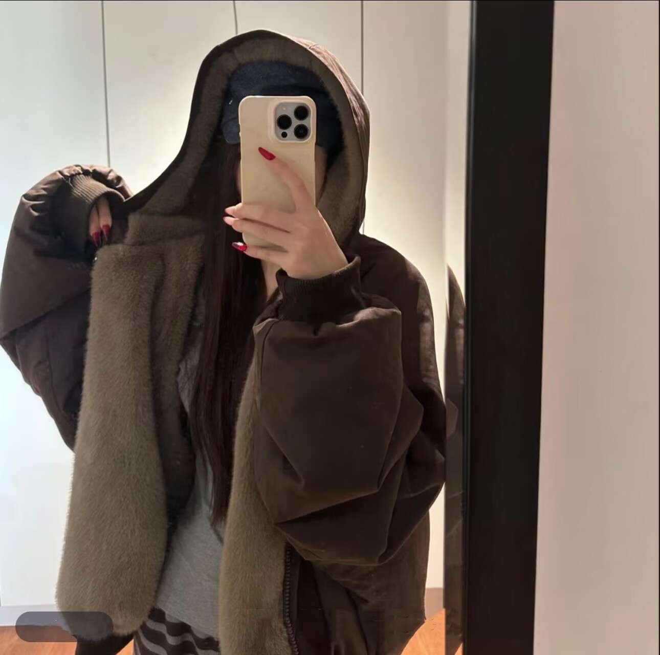 休闲正反面两穿连帽棉衣外套男冬季宽松加厚保暖棉服加绒棉袄情侣