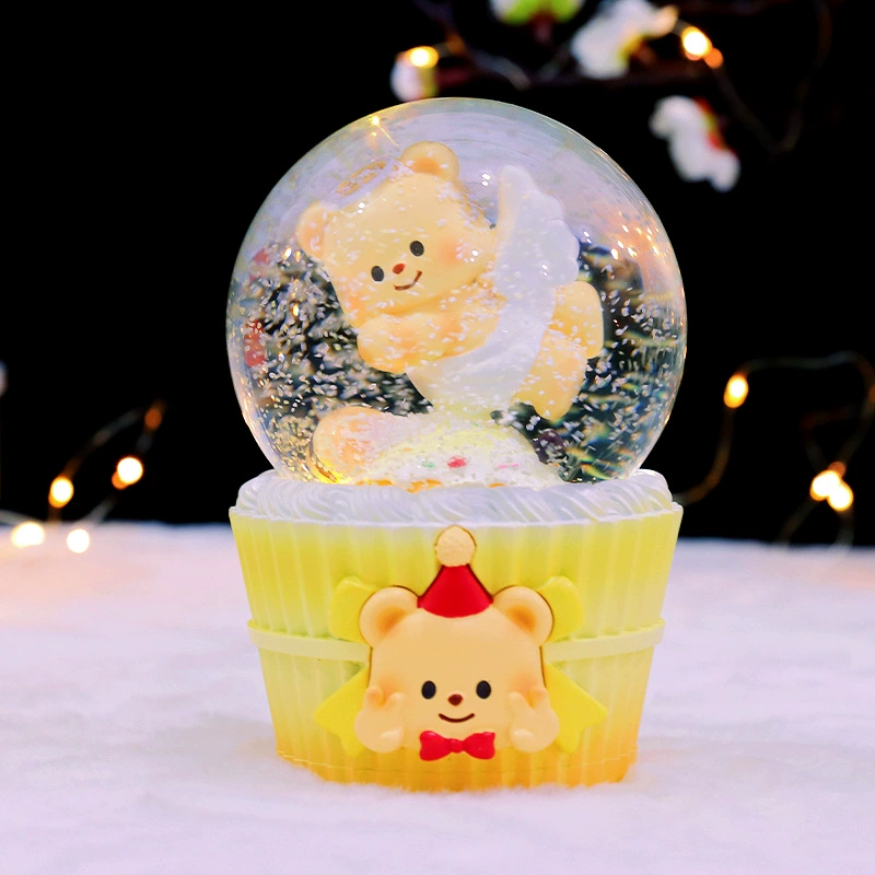 Cute music box for students, with little bears, optics, Birthday gift