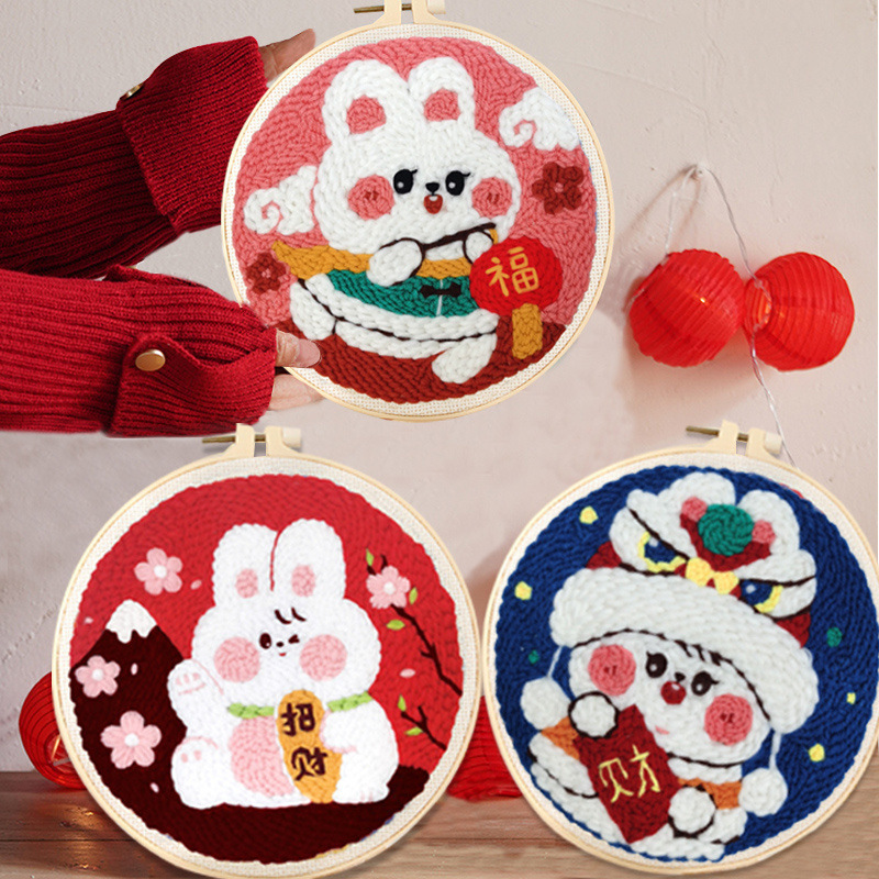 ロシアのスタンプ刺繍手作り diy ウール絵画カップルヘビ年装飾品刺繍ギフト材料パッケージ|undefined