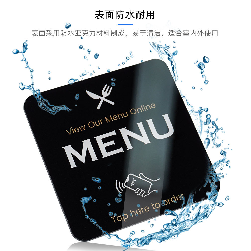 Tabla acrílica NFC tarjeta de comentarios Google NTAG215 chip NFC tarjeta de comidas teléfono móvil toque salto image 4