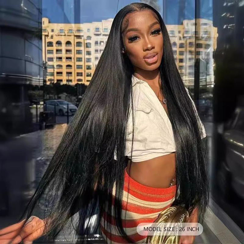 13*4Front Lace Wig Cross-Border European and American Ladies Front Lace Long Straight Hair Wig Chemical Fiber Full Headgear 13*4Front Lace Wig Cross-Border European and American Ladies Front Lace Long Straight Hair Wig Chemical Fiber Full Headgear