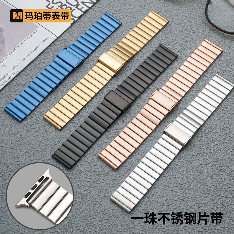 for apple huawei iwatch one bead huawei buckle slub steel strap applewatch smart watch strap