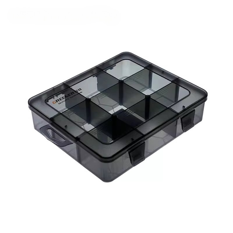 Caja de piezas de plástico transparente, caja de accesorios de tornillo pequeño, caja de almacenamiento