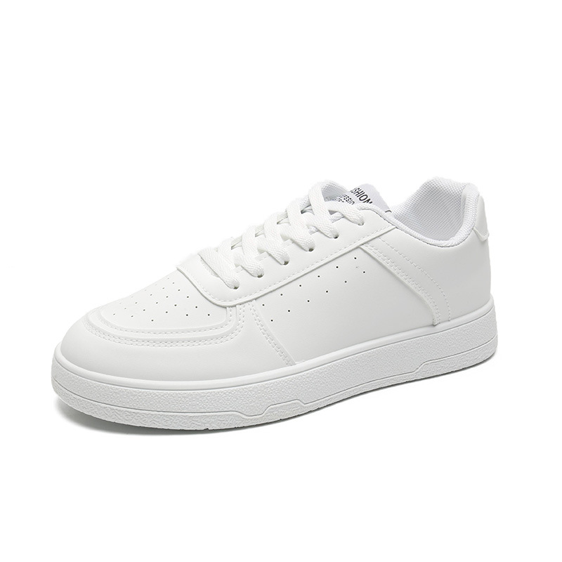 Zapatos de skate baja para hombres de moda de otoño 2024 nuevos zapatos blancos populares en línea, zapatos casuales de suela gruesa para hombres jóvenes