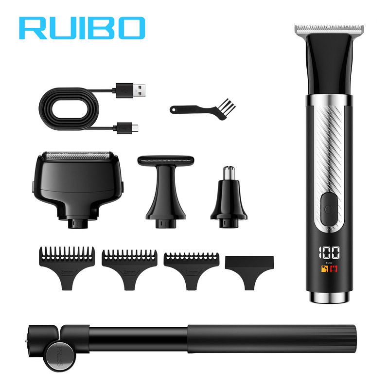 Led Digital Display Retractable Electric Shaver Waterproof Rechargeable Shaver Men's Back Body Hair Trimmer