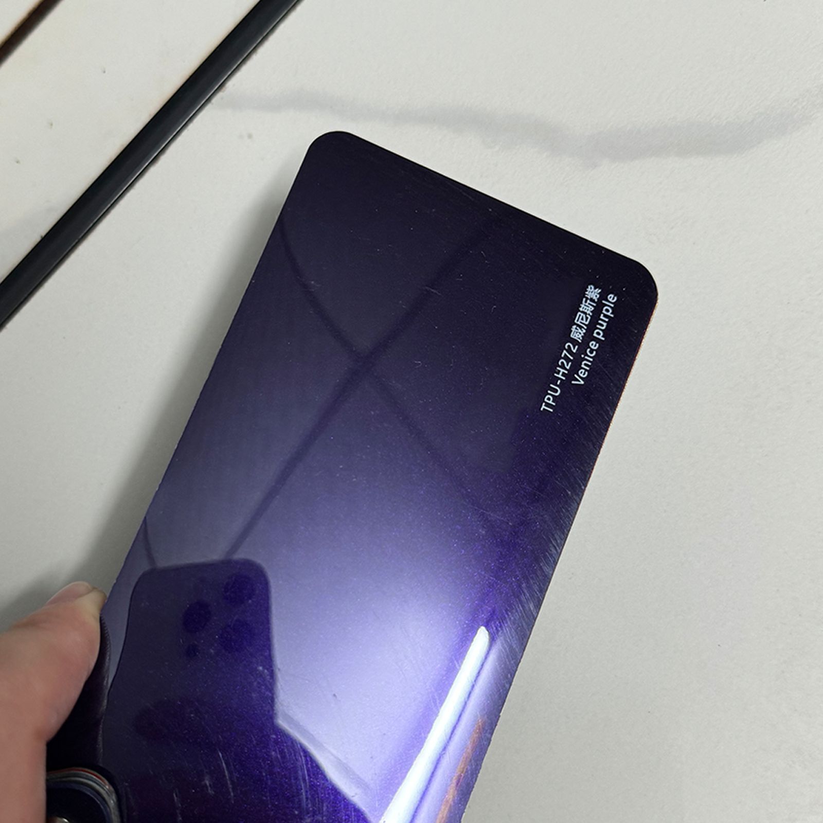 Tesla – Car paint protective film Ice River Blue Apple - tpu-venice-purple-tesla-cybertruck-dedicated-car-cutting