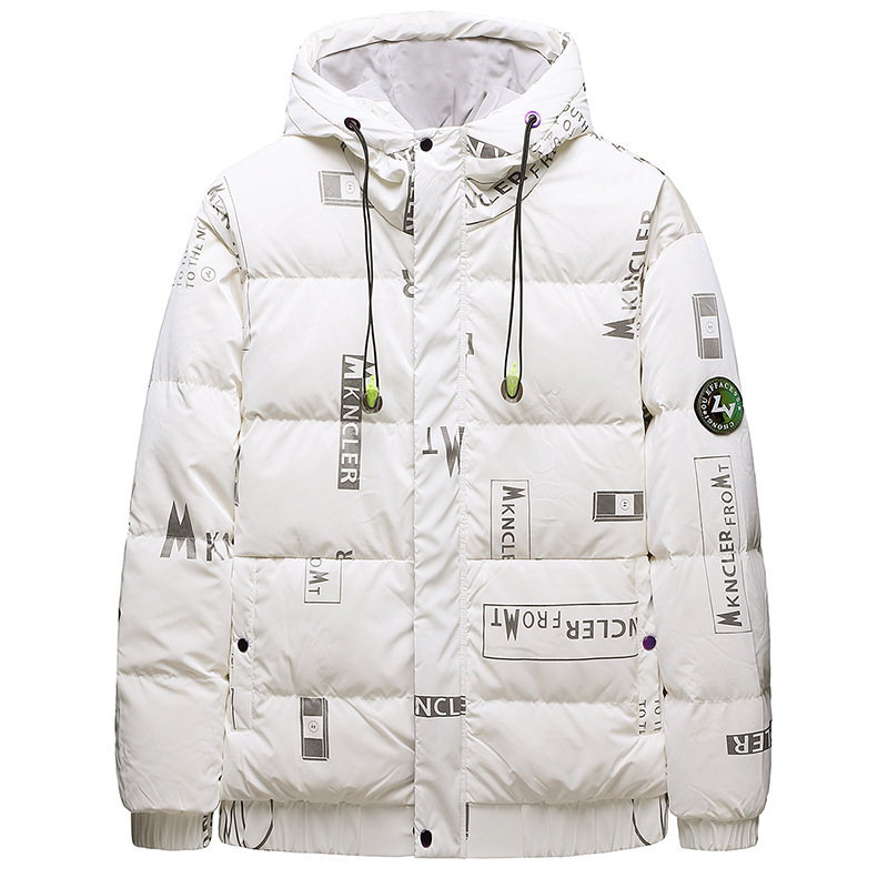 2021 New Men's and Women's Couples Down Jacket Hong Kong-style Trendy Gossy Casual Fashion Jacket Men's Printed Top