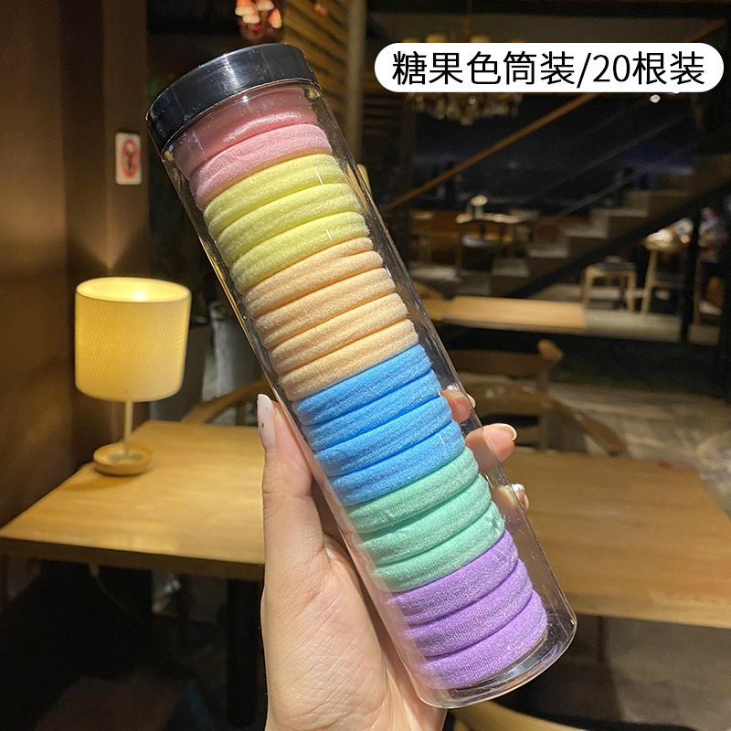 Banda de goma de cabello femenina temperamento simple cabello de cola de caballo anillo de cabello 2022 nuevo tipo de cubierta de cuero de cabello de alta elasticidad