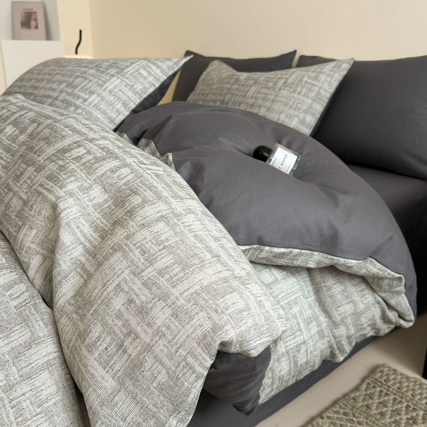 Doble hilo jacquard cama de cuatro piezas de algodón puro algodón cuatro estaciones generales 2025 sábanas cubiertas de lujo ligero