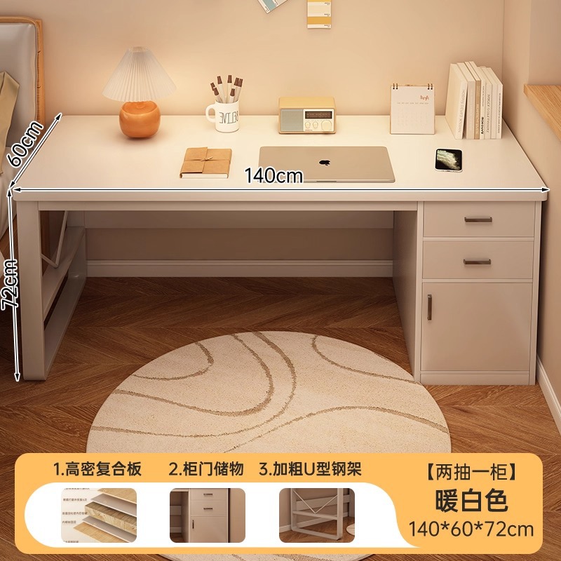 Escritorio dormitorio para niñas estudio escritorio de escritura escritorio de computadora rectangular con cajones escritorio de computadora doméstica