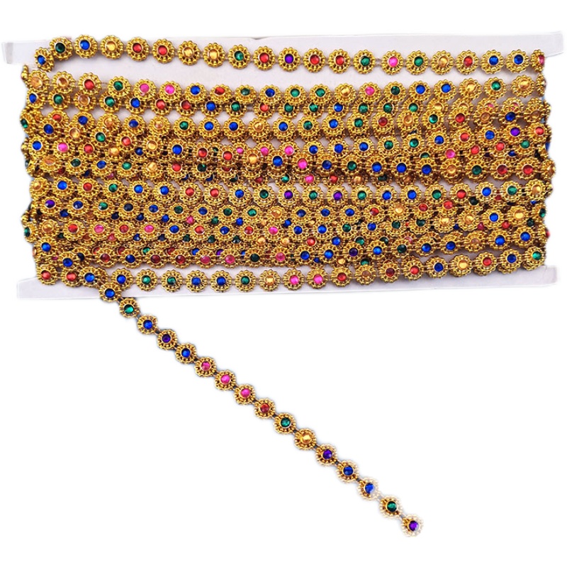 1 cm punto de ciruela taladro cadena de taladro de encaje ropa hecha a mano sombrero pañuelo accesorios de decoración materiales DIY hechos a mano