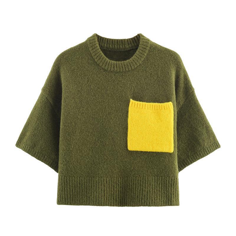 Autumn Cross-Border Temperament Knitted Sweater for Women with Niche Design, Foreign Trade European and American Style Loose