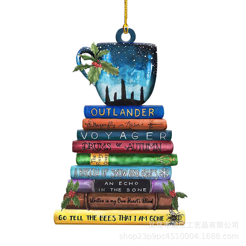 国境を越えた新しいBookクリスマスツリーOrnamentストラップアクリル装飾品ストラップ|undefined