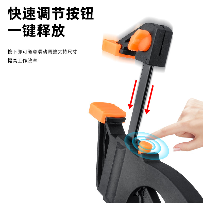 Mini clip F fijo bidireccional transfronterizo clip rápido de nailon clip de carpintería de 4 pulgadas tipo gatillo clip de carpintería al por mayor