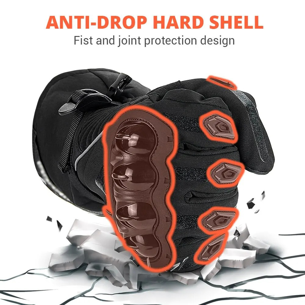 HEROBIKER ciclismo guantes de los hombres de invierno de la motocicleta pantalla táctil impermeable caliente motocicleta off-road al aire libre guantes de invierno