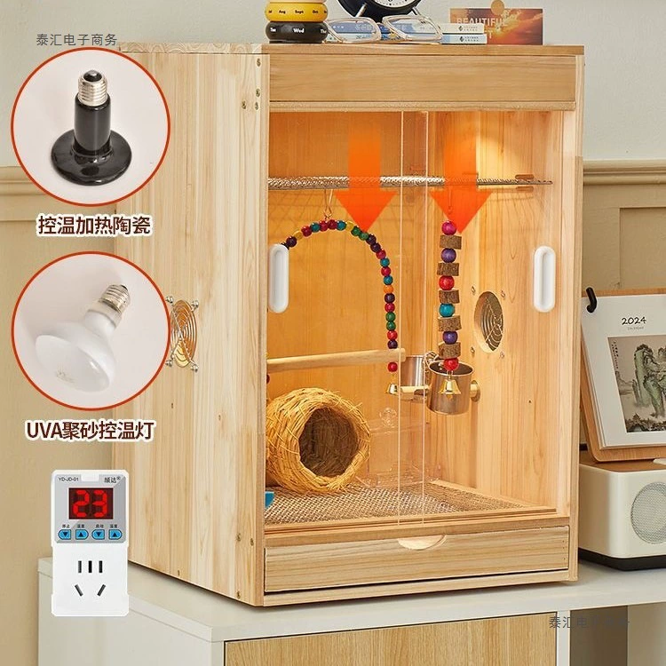 Клетка для попугаев, изоляционный ящик для птиц, специальная клетка для разведения из цельного дерева для маниаки, канареечки, кореллы, летучего белки, сахарного летучего бегемота и медового опоссума.