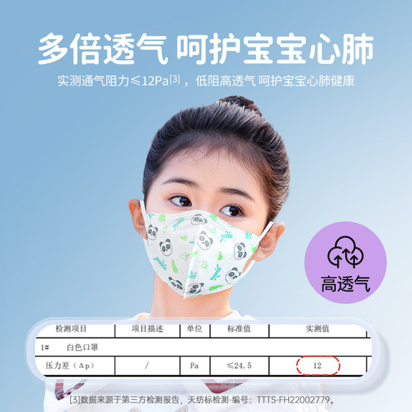 Respiratory children's cartoon disposable three dimensional…