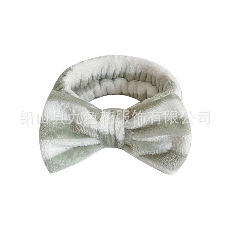 Transfronterizo Pantone punto de onda de color mariposa final correa de cabello de lavado de cara correa de cabello de peluche correa de cabello impresa correa de cabello adornamiento de cabello personalizado