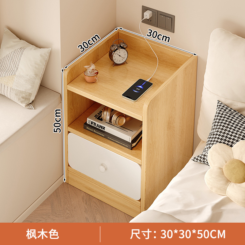Mesa de cabezal de cama pequeña y fácil de almacenar estante de alquiler de vivienda armario de hendidura ultra estrecha armario de almacenamiento al lado de la cama del dormitorio