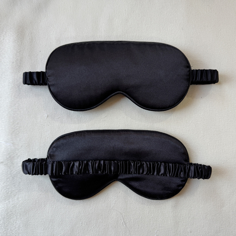 En stock al por mayor máscara de ojo satinado sueño sombreado estudiante transpirable intestino grueso elástico aire viaje máscara de ojo