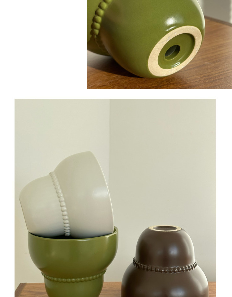 Ceramic Flower Pot High Grade Solid Color Korean Style Planter_voghion.com
