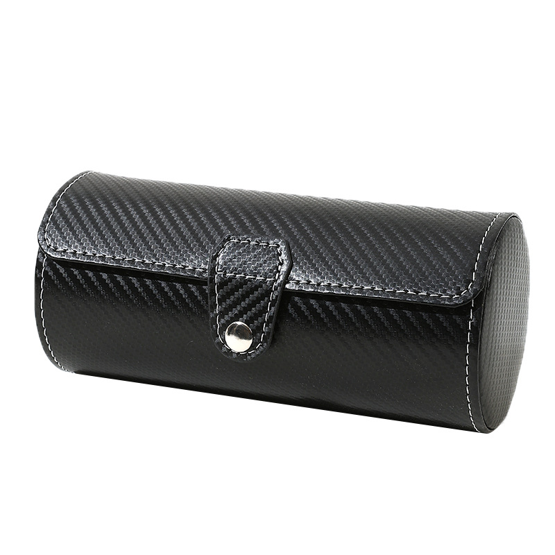 En stock al por mayor caja de reloj portátil de 3 bits caja de reloj de cuero pu caja de almacenamiento joyería caja de reloj caja de regalo