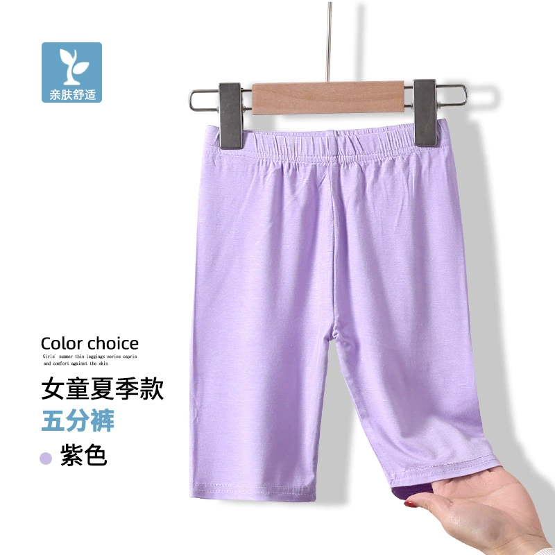 Summer leggings, black children's white colored trousers, for teenagers