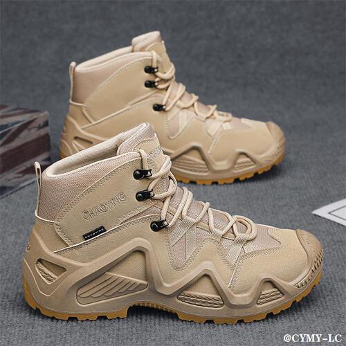 Men's Martin Boots 2024 New Autumn/Winter Thick Sole Durable Outdoor Hiking Climbing Shoes Men's Slip-Resistant Work Fashion Shoes
