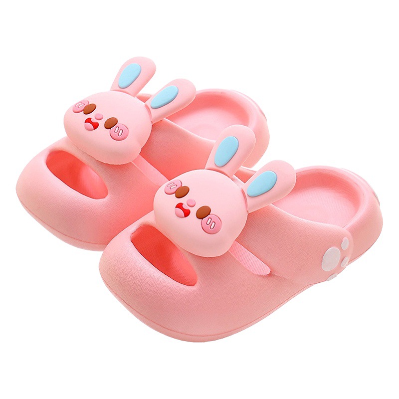Zapatillas para niños antideslizantes pies antiapestosos conejo zapatillas para niños hogar interior niñas bebés niños lindos sandalias verano