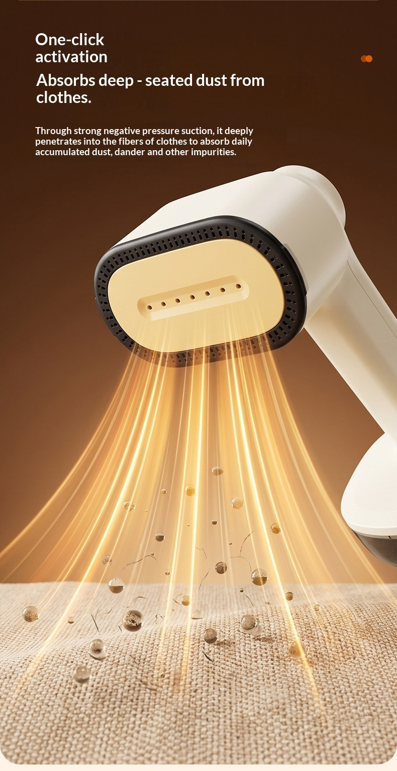 Adhesive Hanging Garment Steamer, Two-Level Suction, Dry and Wet