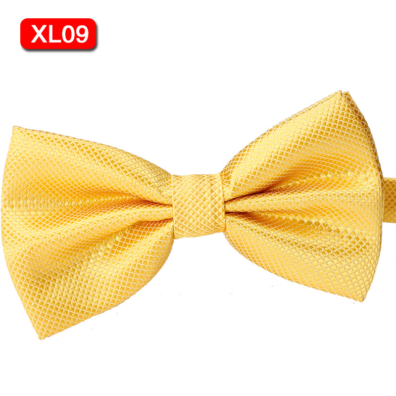 Nuevo color sólido moda simple vestido arco e-commerce fiesta boda color sólido cuadros finos pajarita pañuelo traje