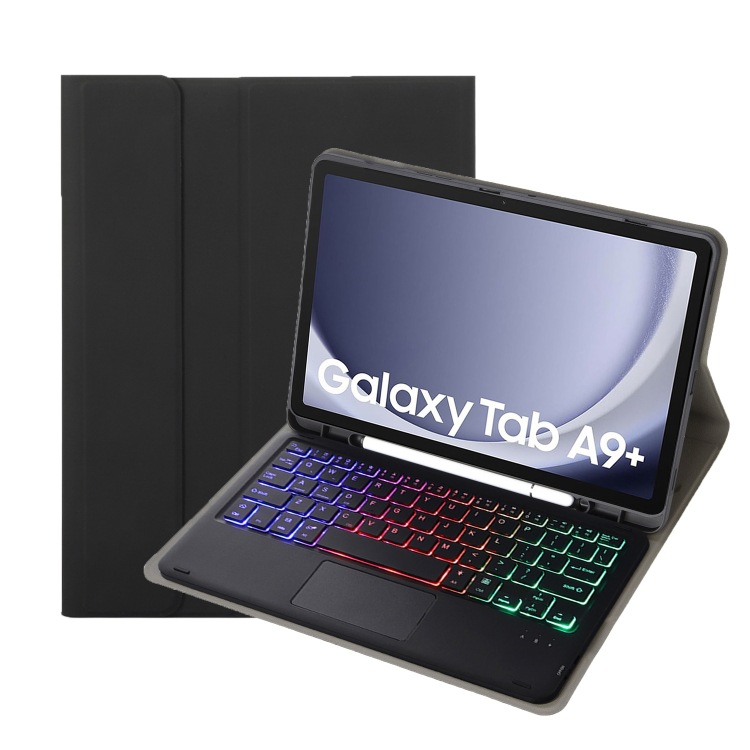 A09B-AS bolígrafo TPU color caramelo con retroiluminación táctil Bluetooth cubierta de teclado para Samsung Galaxy Tab A9 + X210 / X215 /