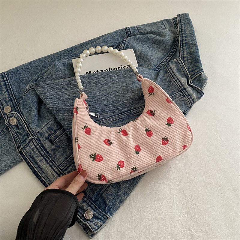 Bagos casuales lindos para mujeres 2024, otoño nuevo bolso de ropa de cama casual, bolso de moda casual, bolso de luna media luna para mujeres