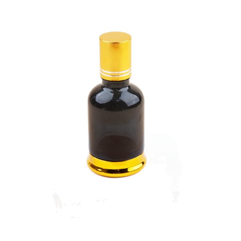 现货20ml30ml50ml透明钢珠托底瓶避光按压喷雾瓶玻璃精油瓶分装瓶|undefined