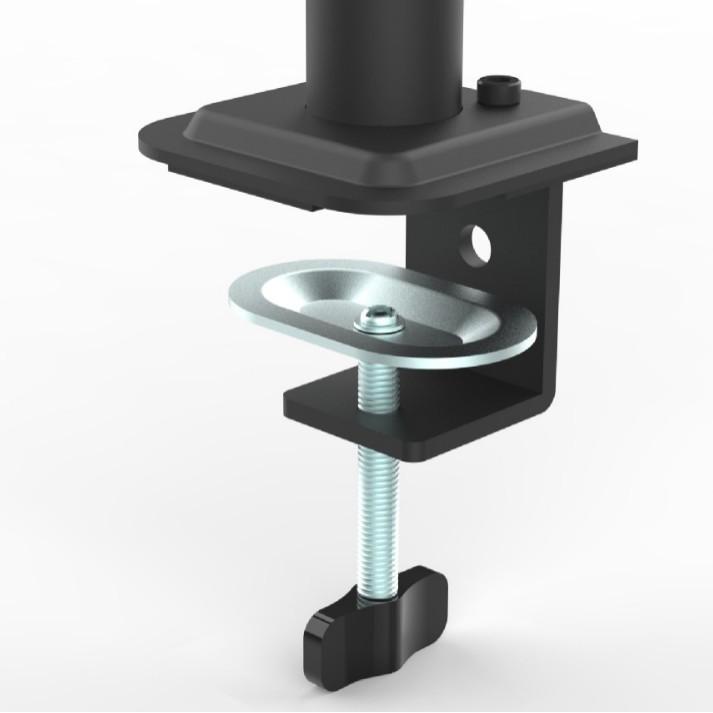 Soporte de pantalla LCD universal de doble pantalla 13 - 27 pulgadas elevación de computadora perforación de escritorio giratorio / base de clip de escritorio