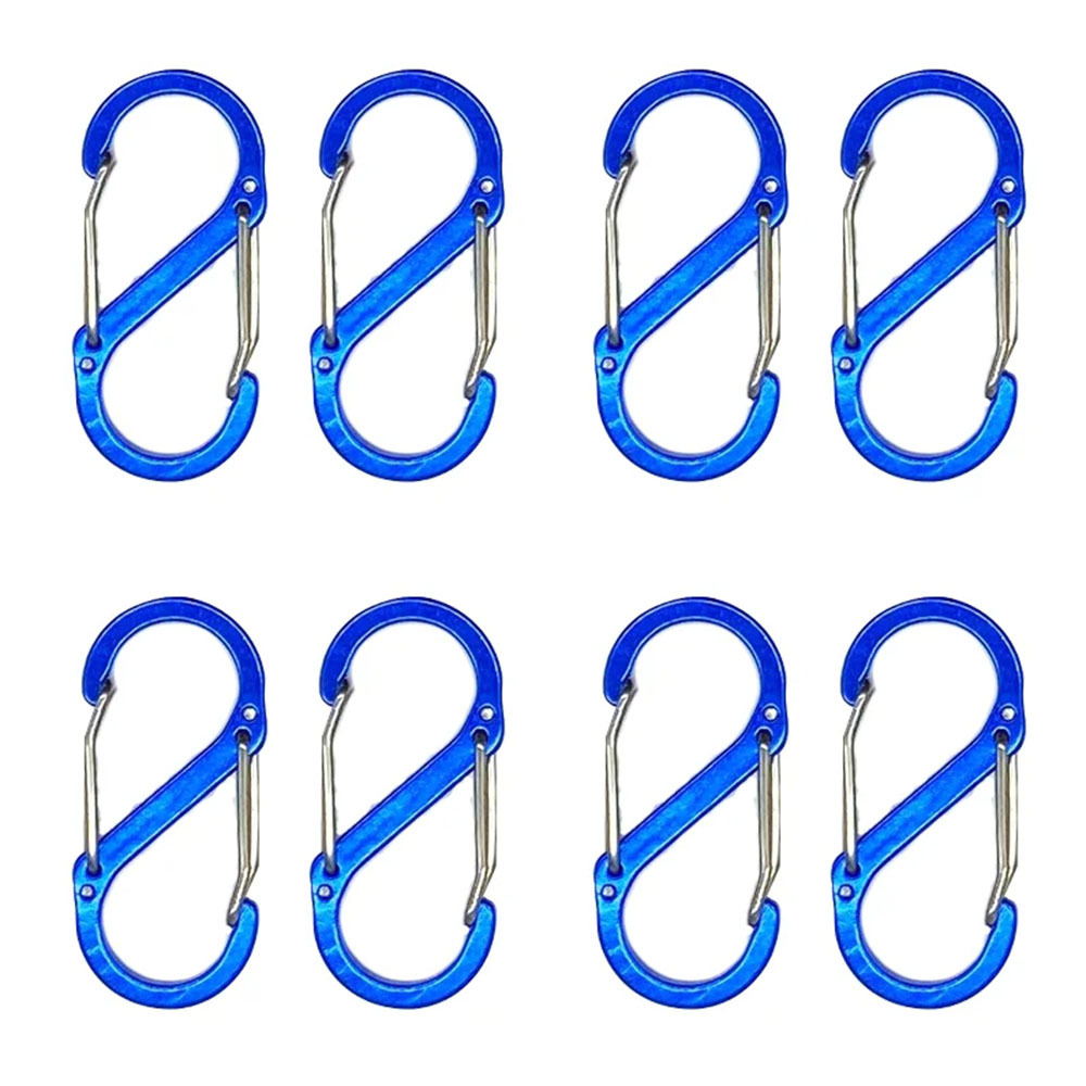 Al aire libre aleación de aluminio montañismo llavero al aire libre 5 octeto tipo S botón rápido se puede agregar logotipo botón de mochila