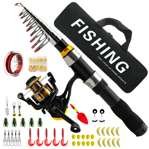2.1m 2.3m ultra-short sea pole wheel suit cross-border travel fishing gear suit full set of road sub-pole suit