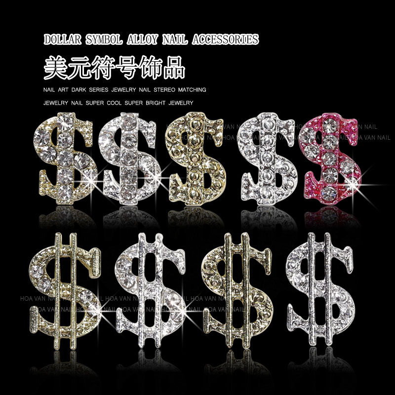 New Nail Art Jewelry Money Dollar Symbol Luxury Japanese Super Flash Diamond Net Red Nail Decoration Wholesale New Nail Art Jewelry Money Dollar Symbol Luxury Japanese Super Flash Diamond Net Red Nail Decoration Wholesale