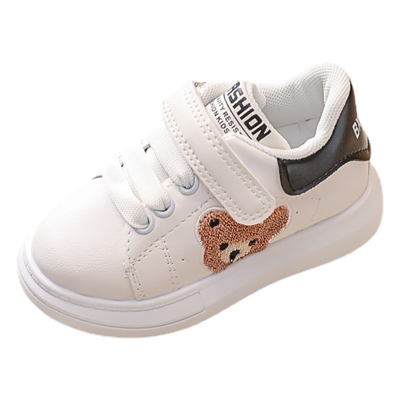 Bebé primavera nuevos pequeños zapatos blancos bebé femenino zapatos de niño de fondo suave zapatos de tablero zapatos para niños pequeños zapatos para niños zapatos casuales para niños
