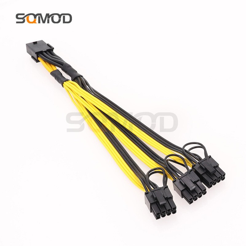 Applicable to SQC122 graphics card 8PIN one minute three 8pin PCI-E female to 3*8pin (6+2) pin PCI-
