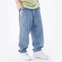 DK童装夏款女男童牛仔裤直筒帅气中大童儿童洋气休闲裤长裤子薄款