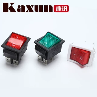 KCD4大电流带灯船型开关二档三档船型开关二三四六脚翘板开关