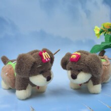 4寸腊肠狗毛绒挂件狗狗围巾公仔包包钥匙扣挂饰礼物抓机娃娃可爱